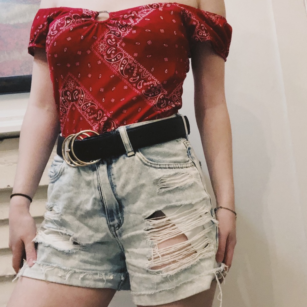American Eagle Distressed Denim Shorts